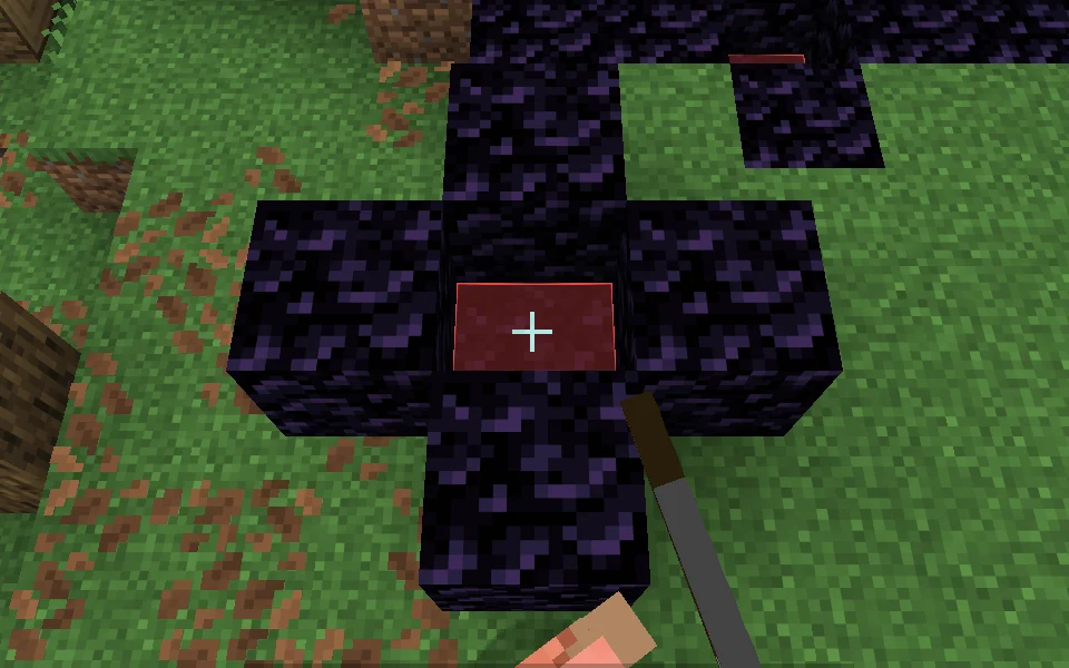Hole ESP highlighting a safe obsidian hole